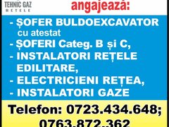 Soferi categoria B C  instalatori apa canal bransamente si electricieni